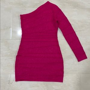 Sparkly pink mini dress